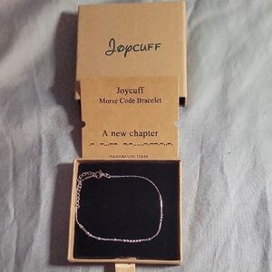 Silver Morse Code Bracelet